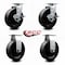 Service Caster 6 Inch Glass Filled Nylon Caster Set with Roller Bearings 2 Brakes 2 Rigid SCC SCC-20S620-GFNR-TLB-2-R-2 - alternate 4